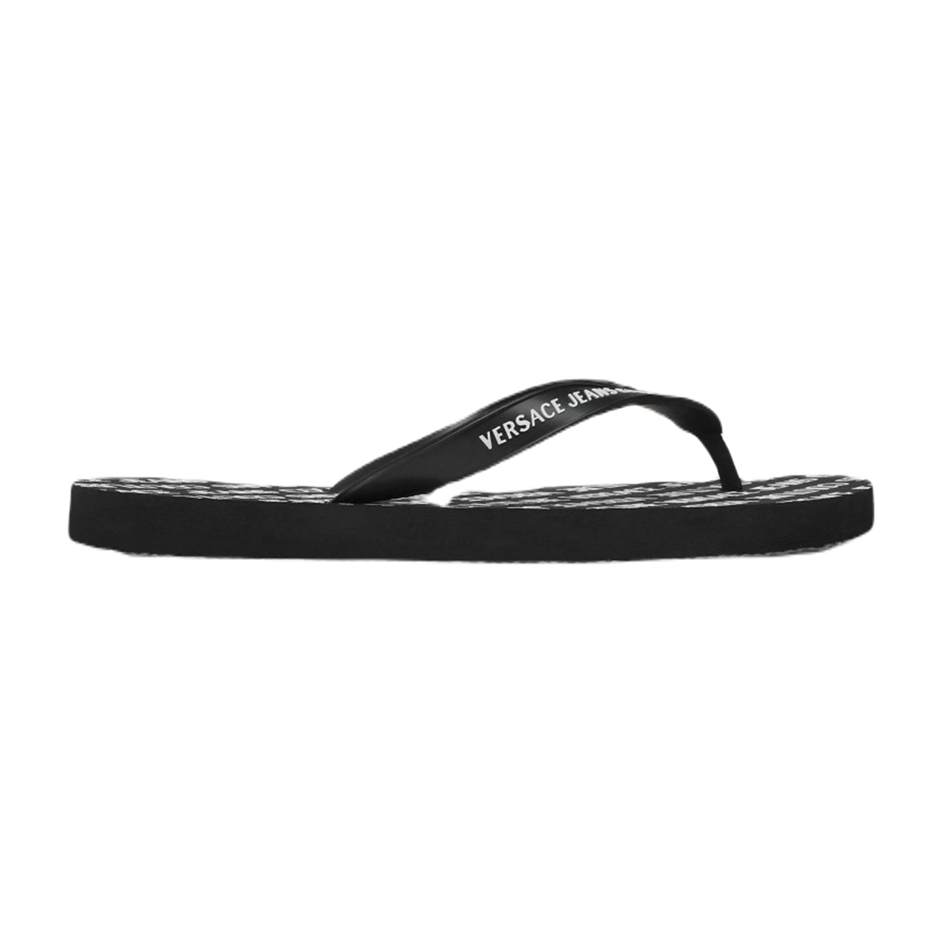 Versace E0YWASQ7 Rubber Flip Flops - E899 Black - Escape Menswear