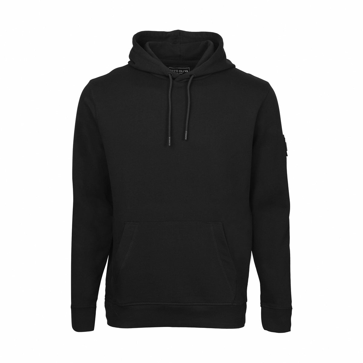 Vito Oliva Badge Hoodie - Black - Escape Menswear