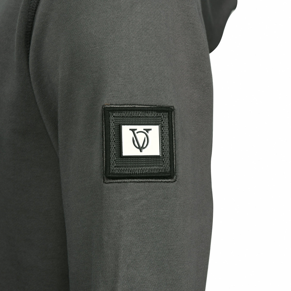 Vito Oliva Badge Hoodie - Grey - Escape Menswear