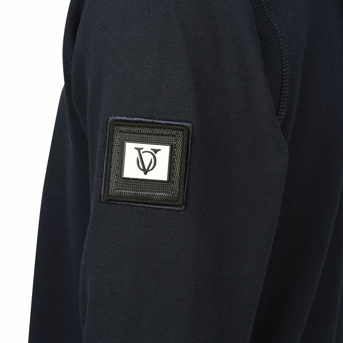 Vito Oliva Badge Hoodie - Navy - Escape Menswear