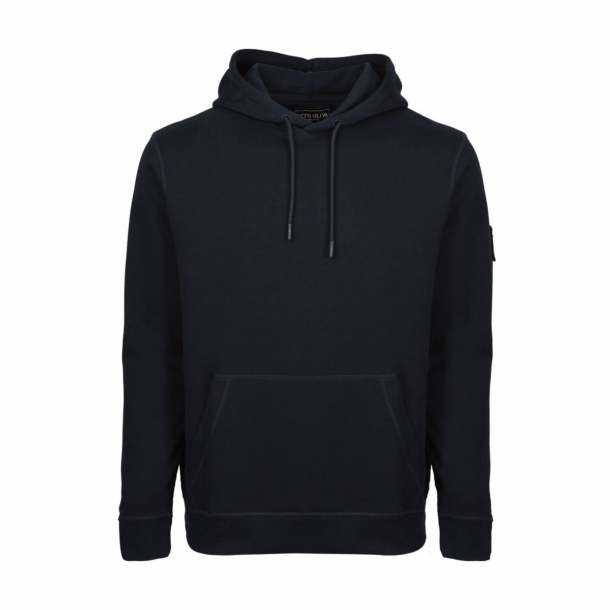 Vito Oliva Badge Hoodie - Navy - Escape Menswear