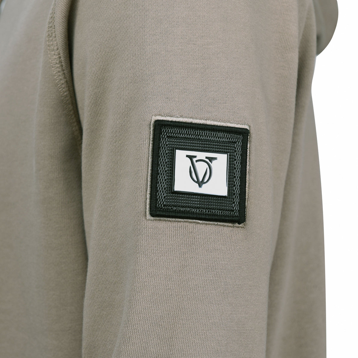 Vito Oliva Badge Hoodie - Stone - Escape Menswear
