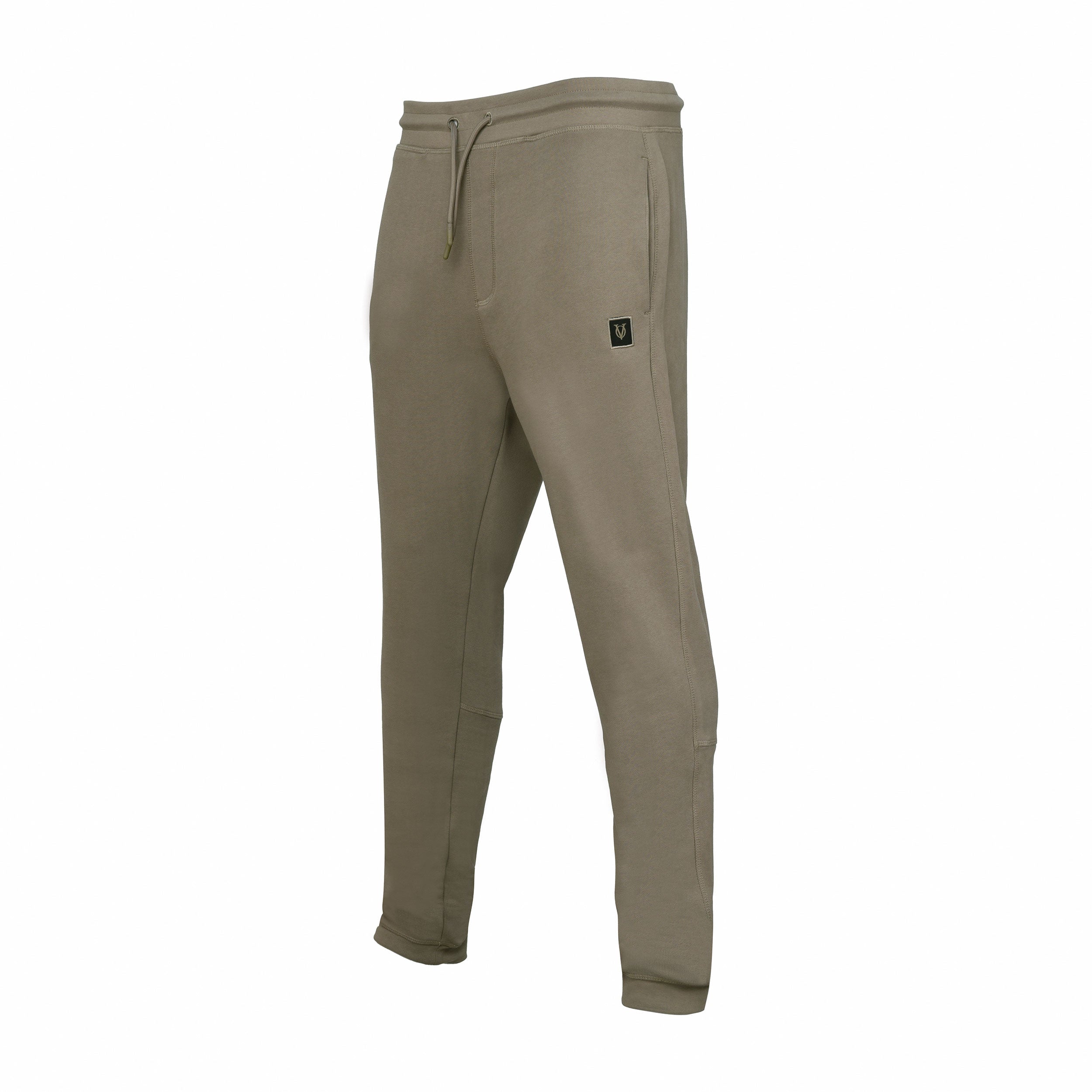 Vito Oliva Badge Joggers - Stone - Escape Menswear