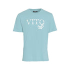 Vito Oliva Classic Logo Extra Slim T-Shirt - 009 Light Blue - Escape Menswear