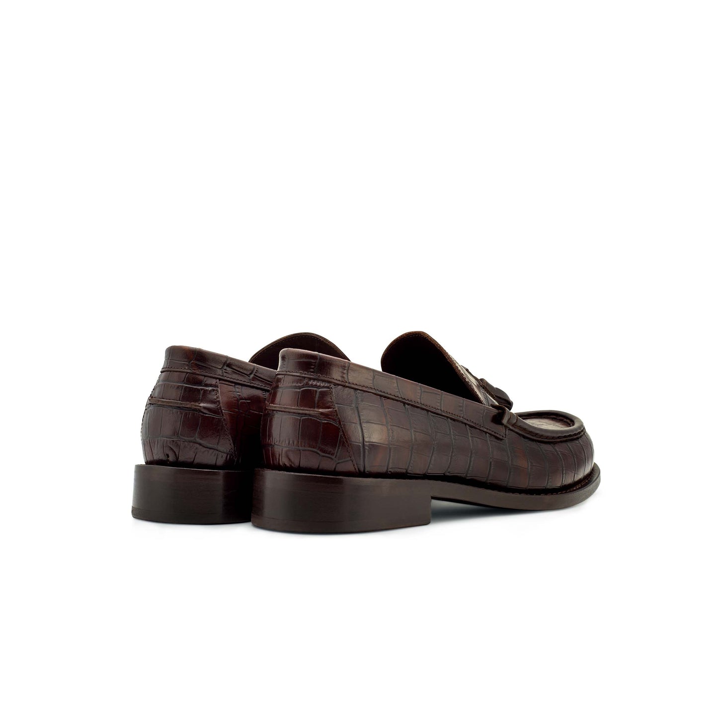 Vito Oliva Classic Shoes - Brown Croco - Escape Menswear