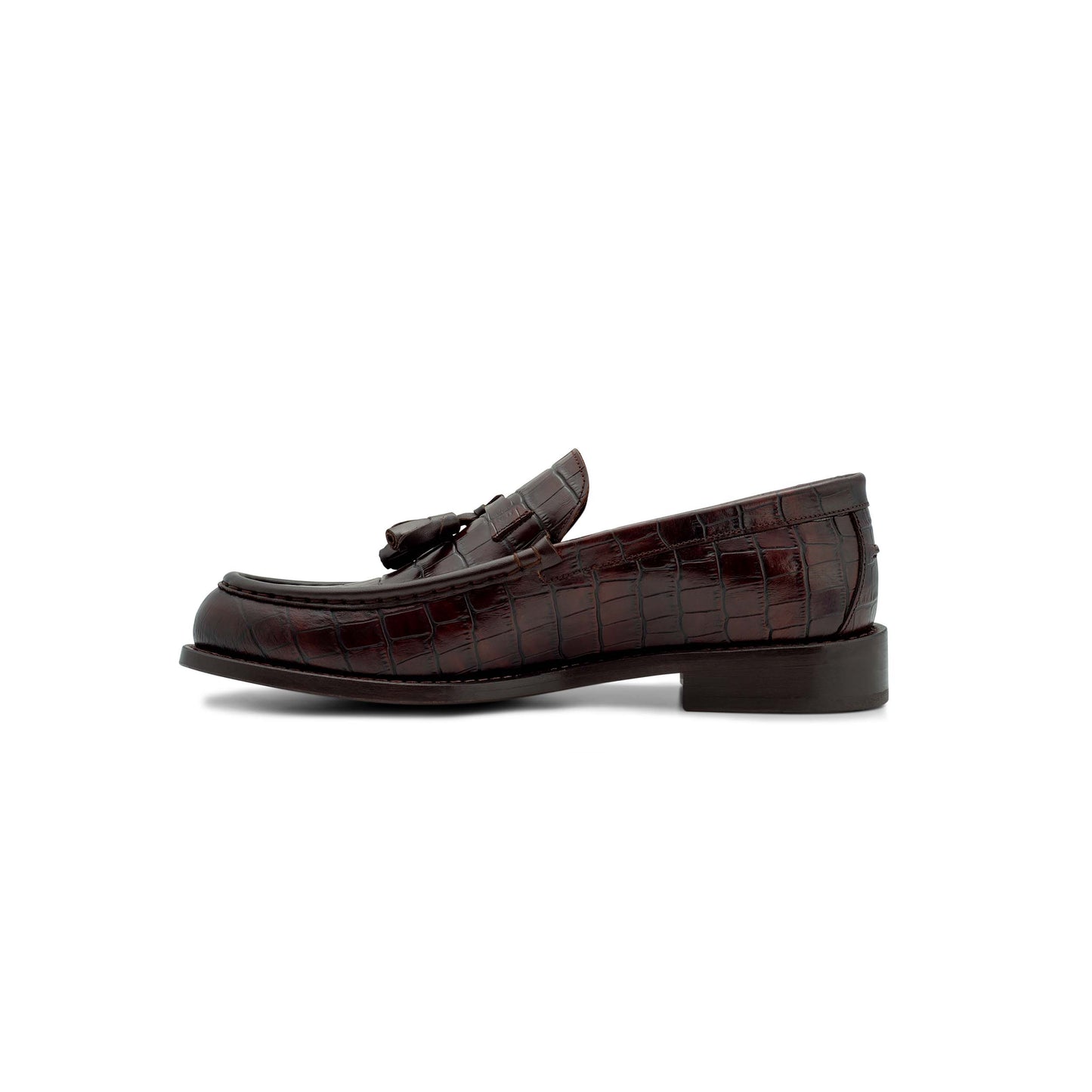 Vito Oliva Classic Shoes - Brown Croco - Escape Menswear