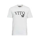 Vito Oliva Hanging Logo Extra Slim T-Shirt - 002 White - Escape Menswear