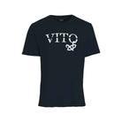 Vito Oliva Hanging Logo Extra Slim T-Shirt - 003 Navy Blue - Escape Menswear