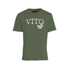 Vito Oliva Hanging Logo Extra Slim T-Shirt - 005 Olive - Escape Menswear