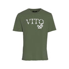 Vito Oliva Hanging Logo Extra Slim T-Shirt - 005 Olive - Escape Menswear