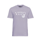 Vito Oliva Hanging Logo Extra Slim T-Shirt - 100 Lilac - Escape Menswear