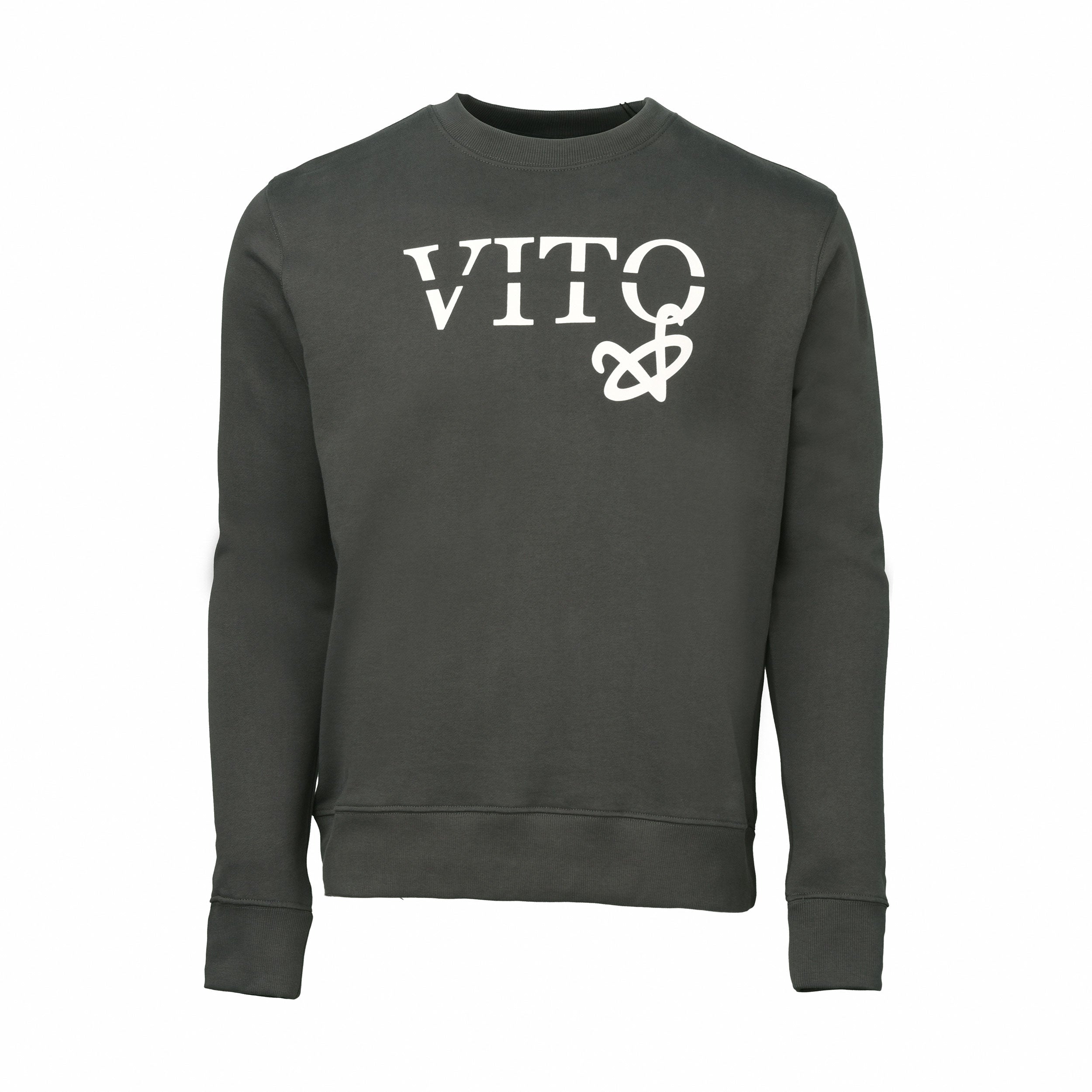Vito Oliva Hanging Logo Sweatshirt - Grey - Escape Menswear