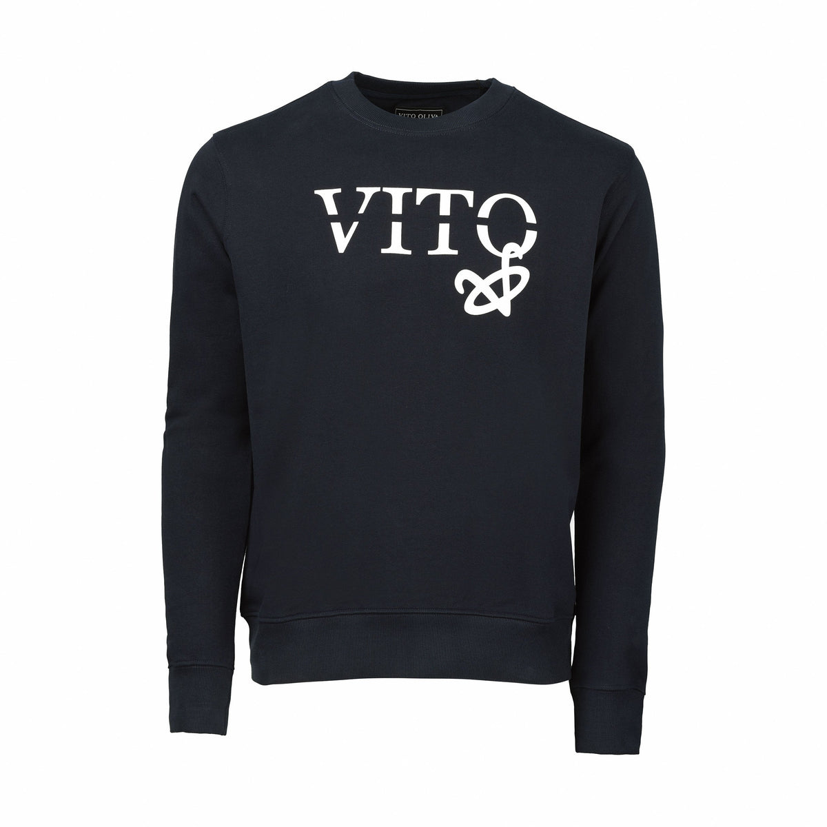 Vito Oliva Hanging Logo Sweatshirt - Navy - Escape Menswear