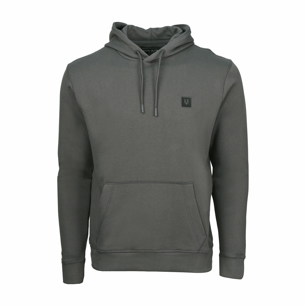 Vito Oliva Logo Patch Hoodie - Grey - Escape Menswear
