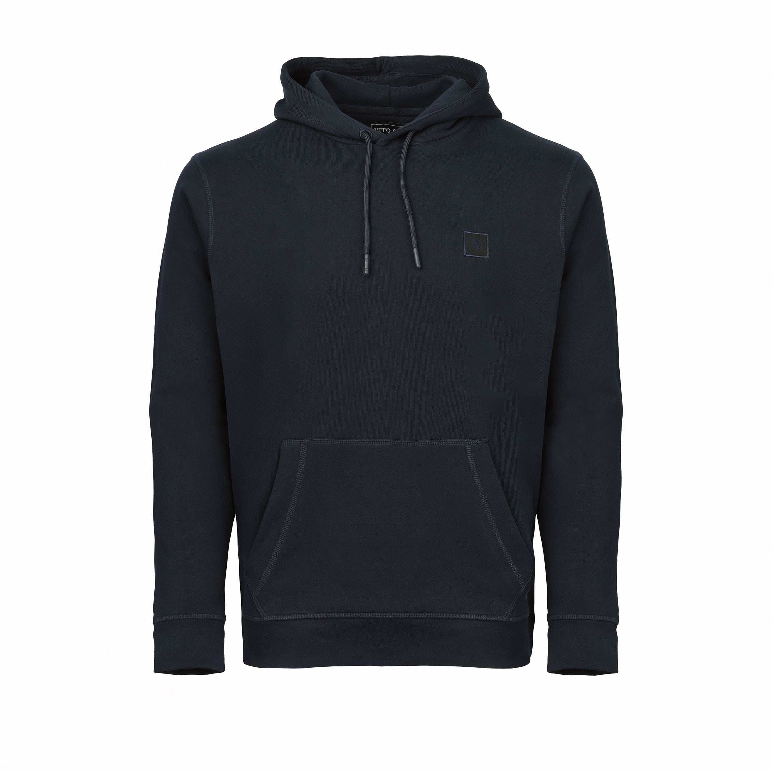 Vito Oliva Logo Patch Hoodie - Navy - Escape Menswear