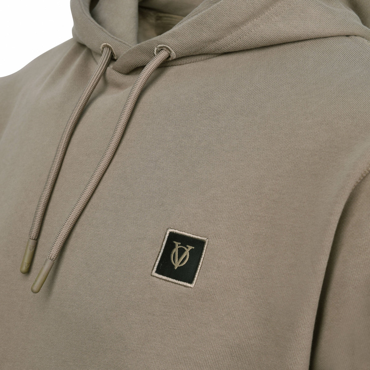 Vito Oliva Logo Patch Hoodie - Stone - Escape Menswear