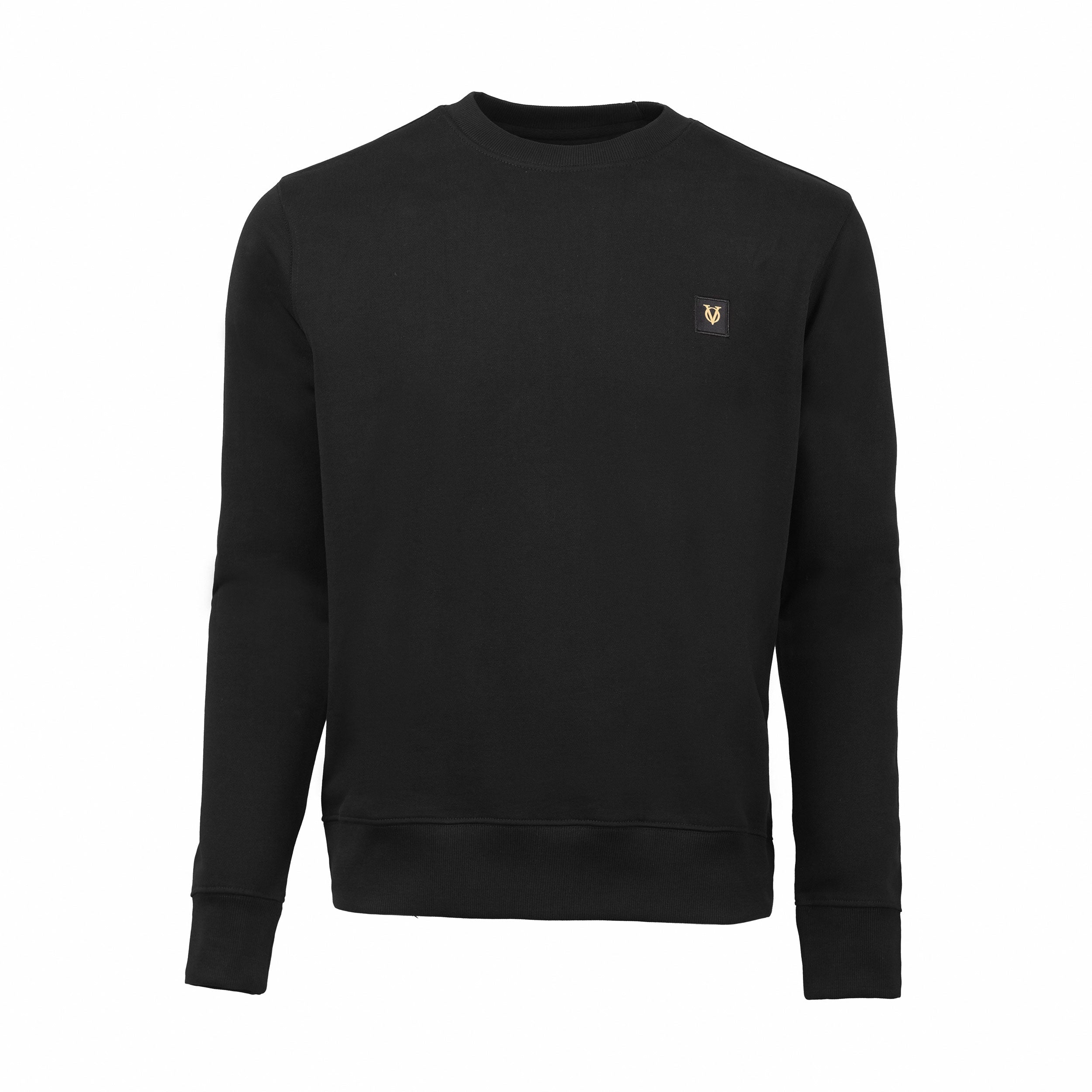 Vito Oliva Logo Patch Sweatshirt - Black - Escape Menswear