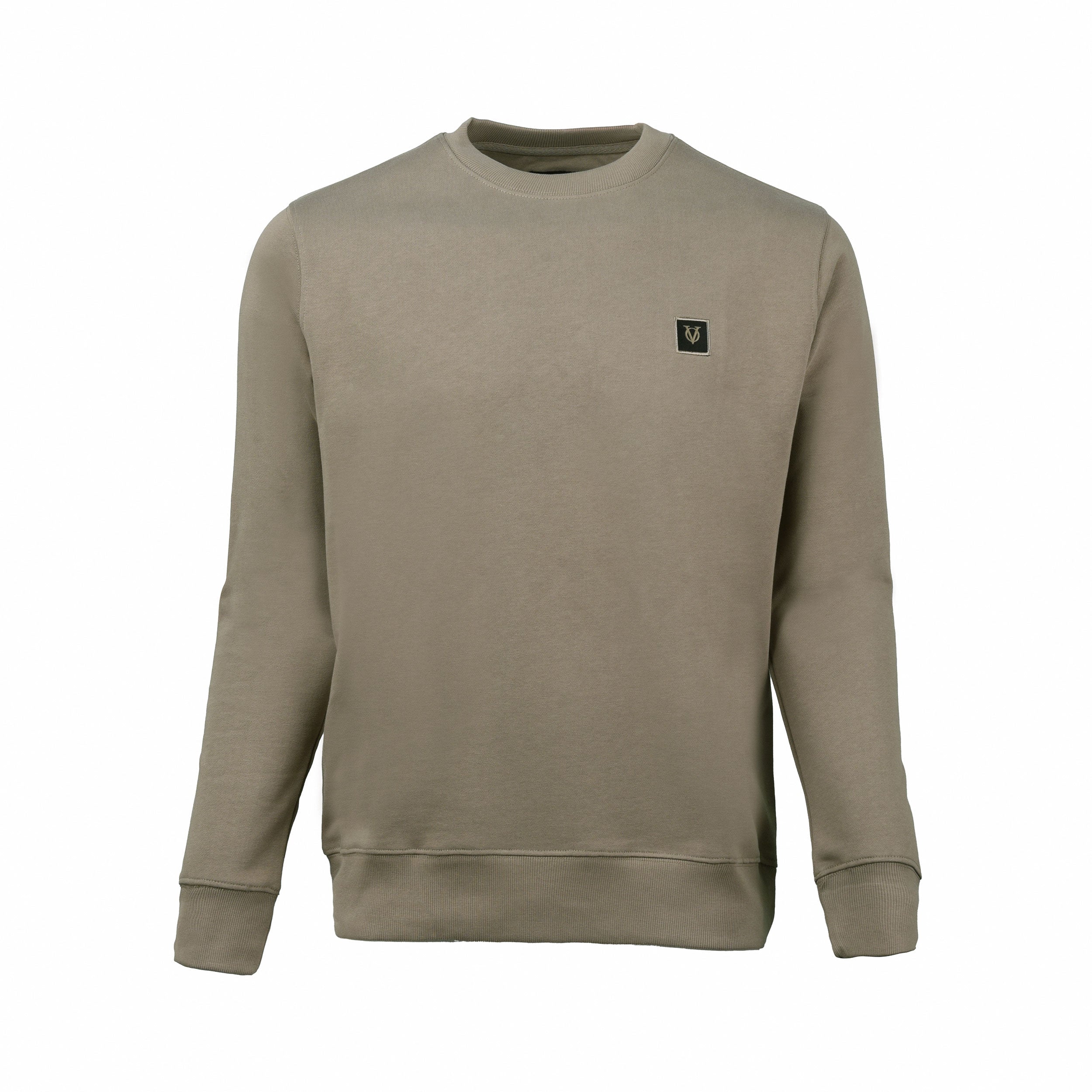 Vito Oliva Logo Patch Sweatshirt - Stone - Escape Menswear