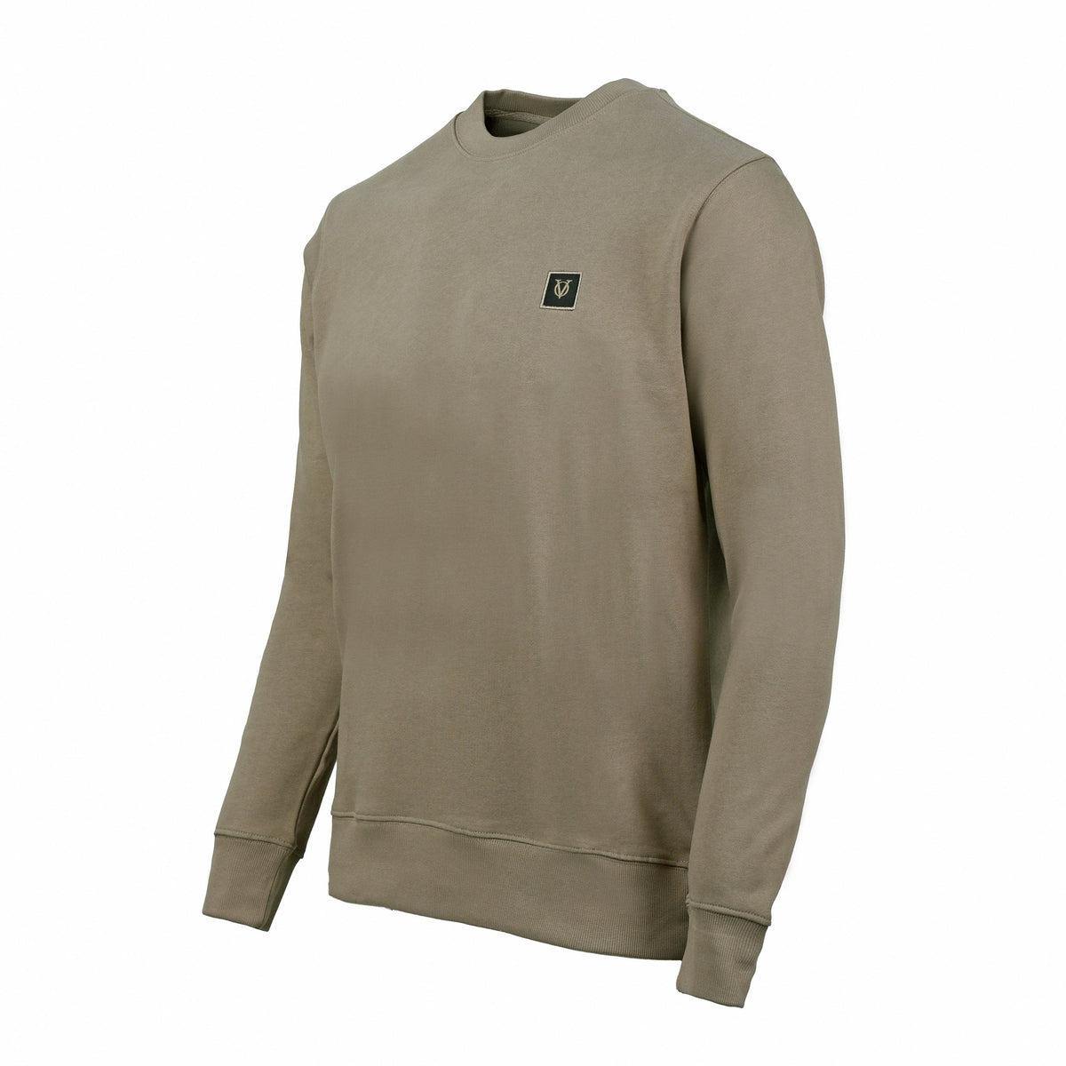 Vito Oliva Logo Patch Sweatshirt - Stone - Escape Menswear