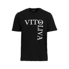 Vito Oliva Vertical Logo Extra Slim T-Shirt - 001 Black - Escape Menswear