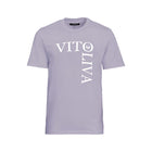 Vito Oliva Vertical Logo Extra Slim T-Shirt - 100 Lilac - Escape Menswear