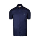 Vivienne Westwood ORB Short Sleeve Shirt - 487 Navy - Escape Menswear