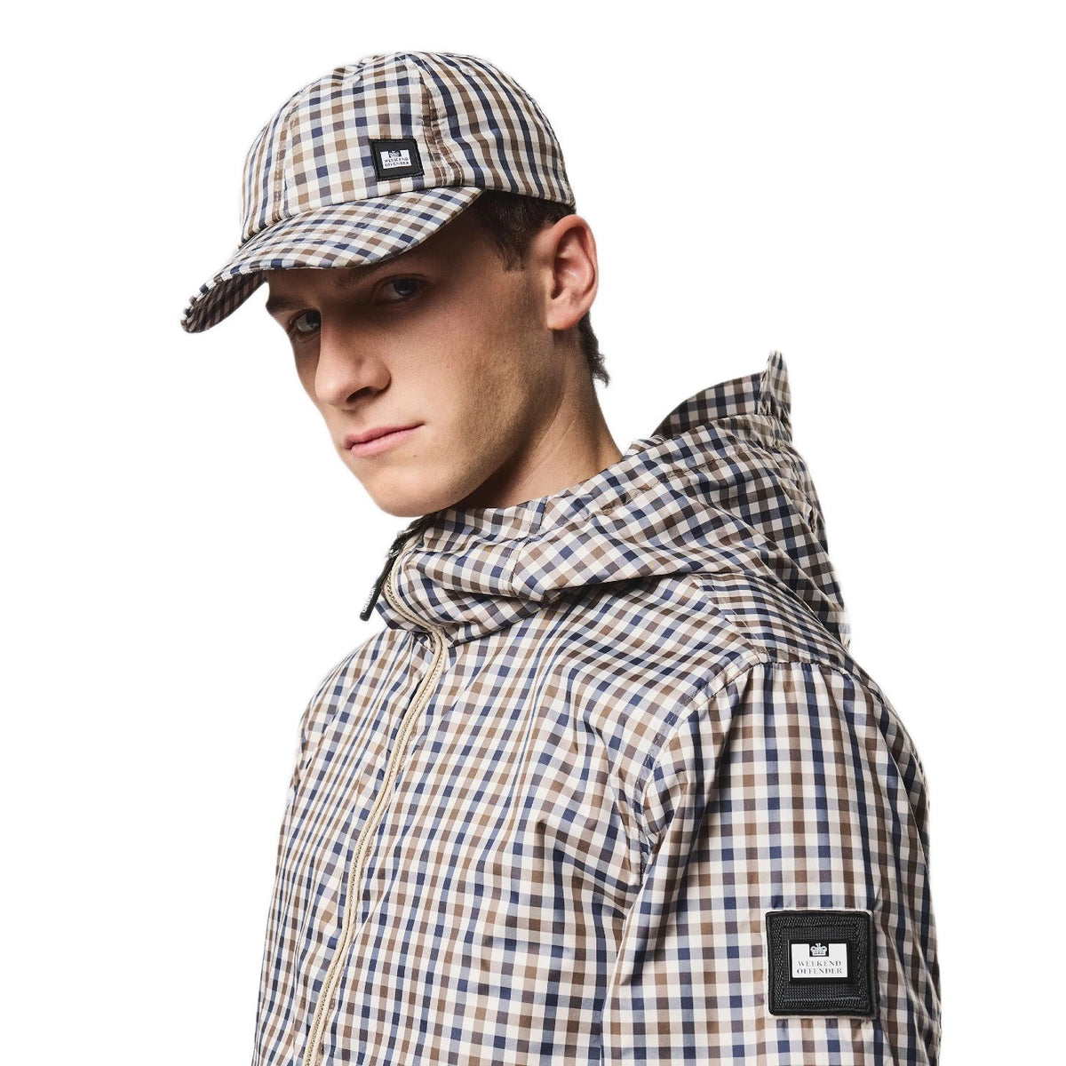 Weekend Offender Clay Baseball Cap - Mid House Check - Escape Menswear