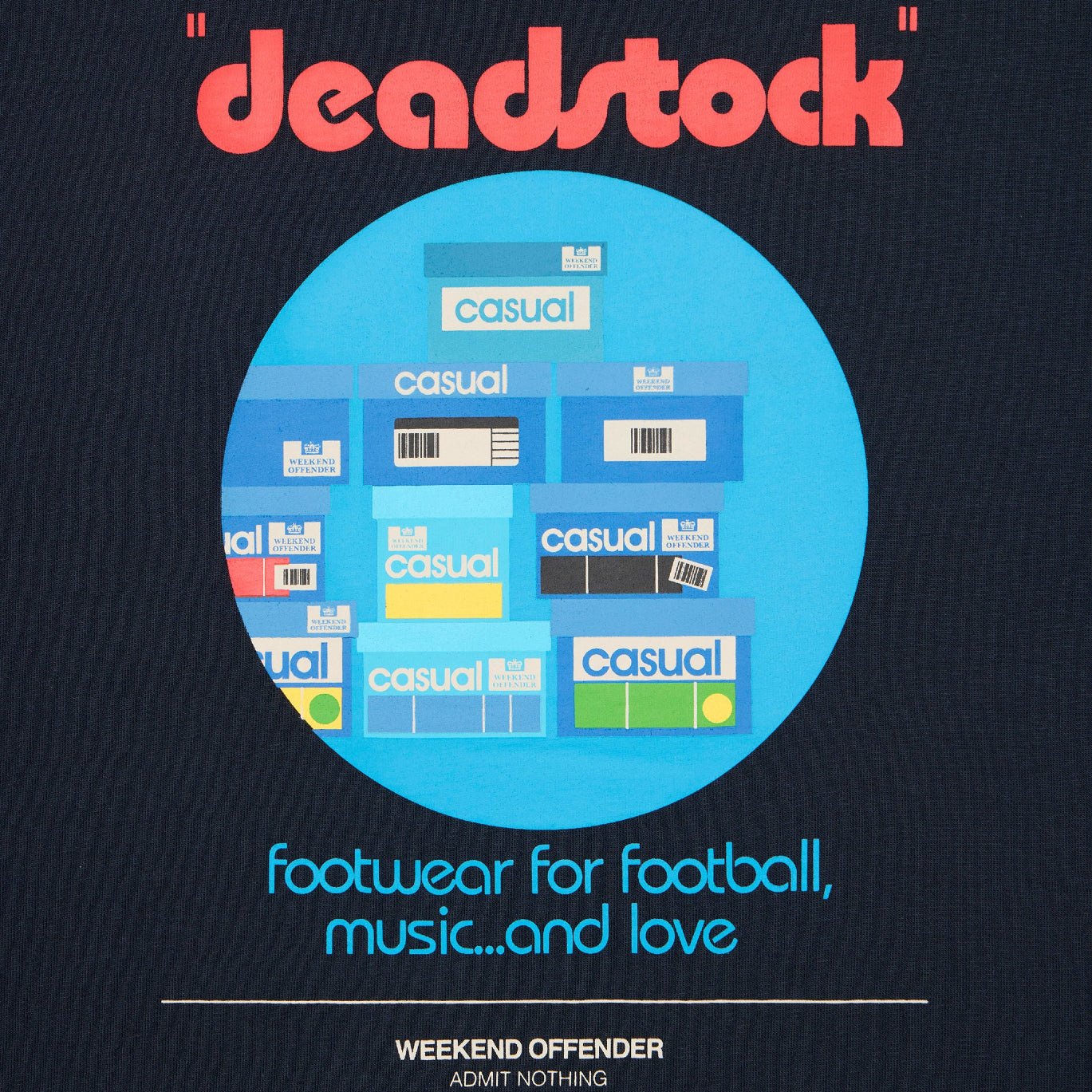 Weekend Offender Deadstock T-Shirt - Navy - Escape Menswear