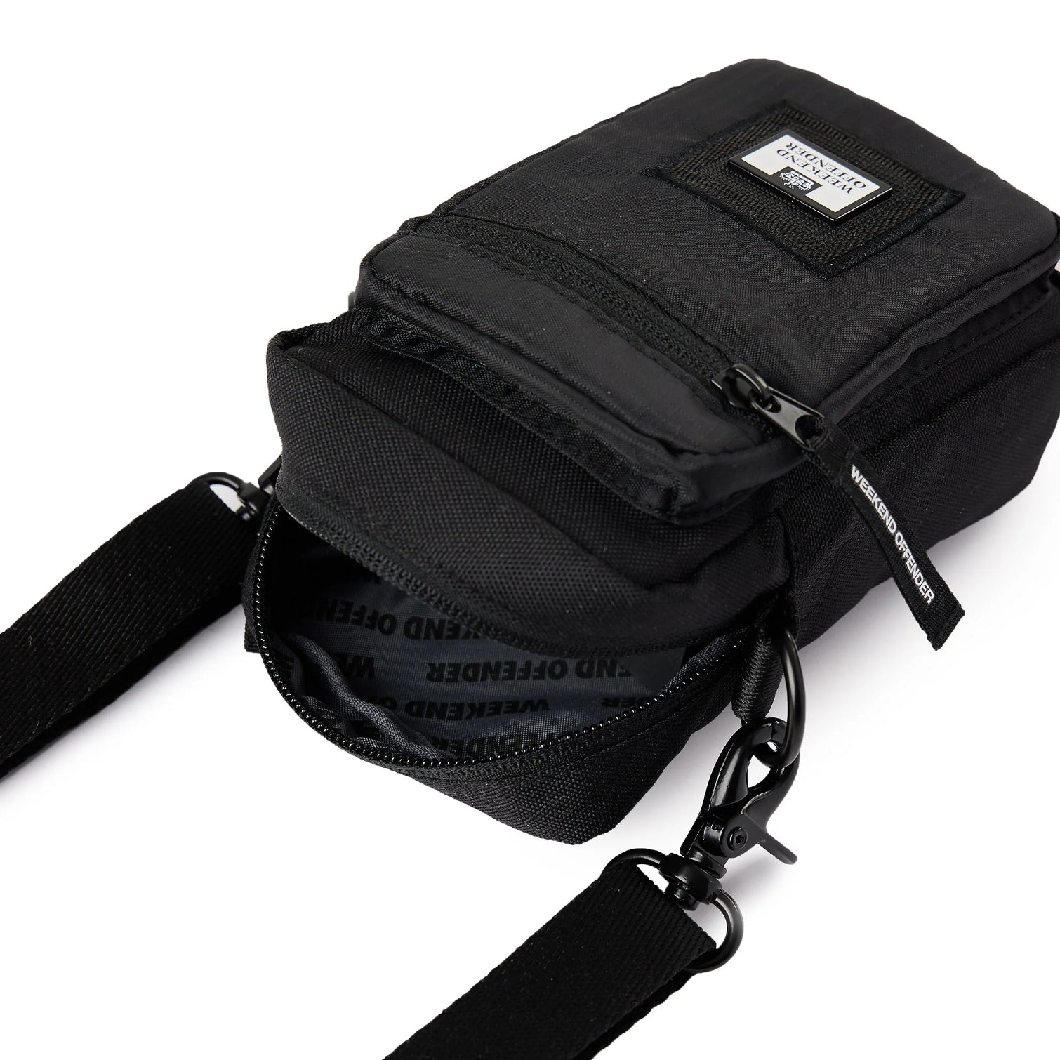 Weekend Offender Small Cross Body Bag - Black - Escape Menswear