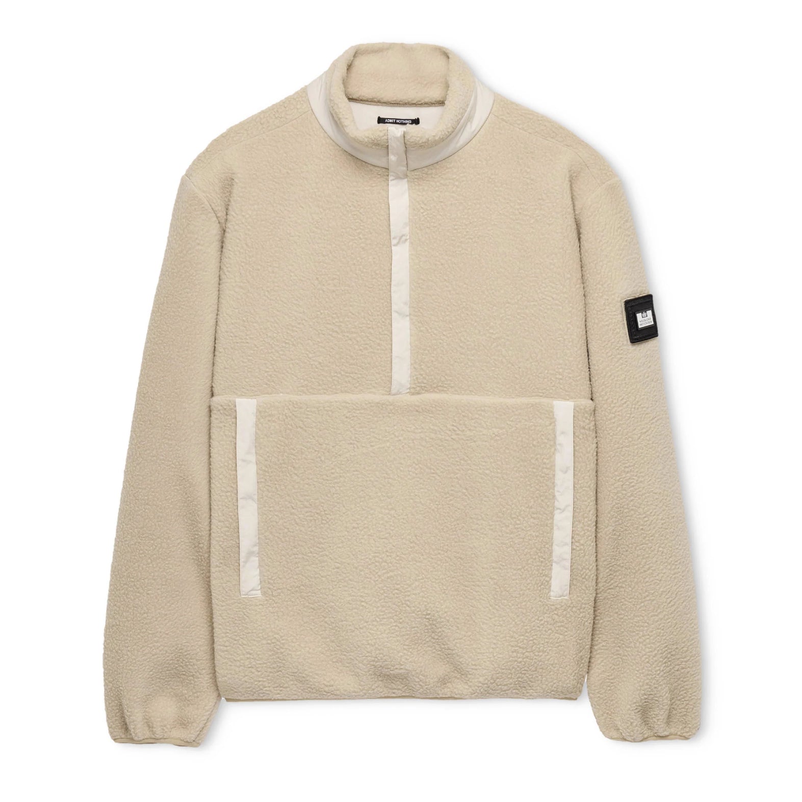 Weekend Offender Stanier Sherpa Fleece Sweatshirt - Calcium - Escape Menswear