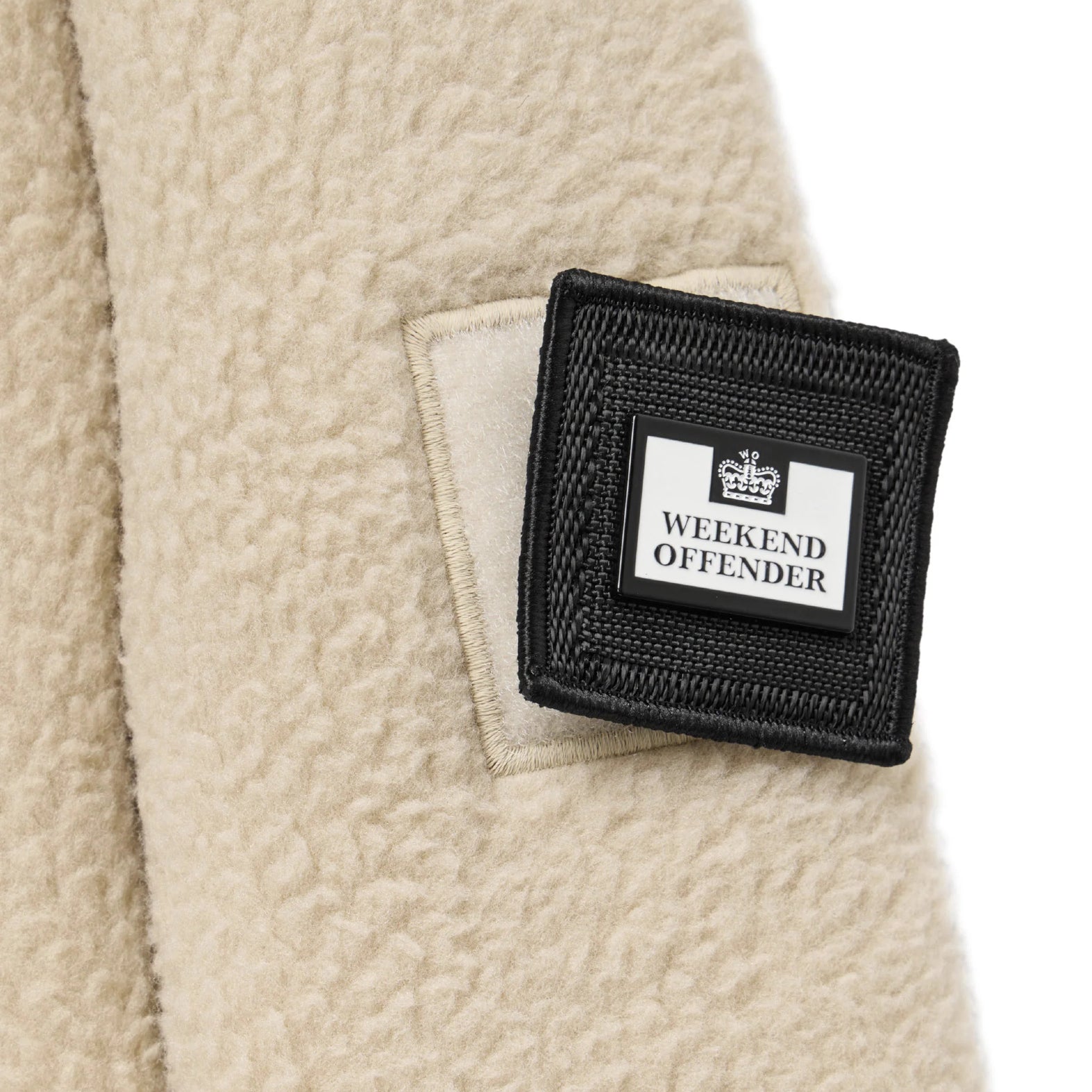 Weekend Offender Stanier Sherpa Fleece Sweatshirt - Calcium - Escape Menswear