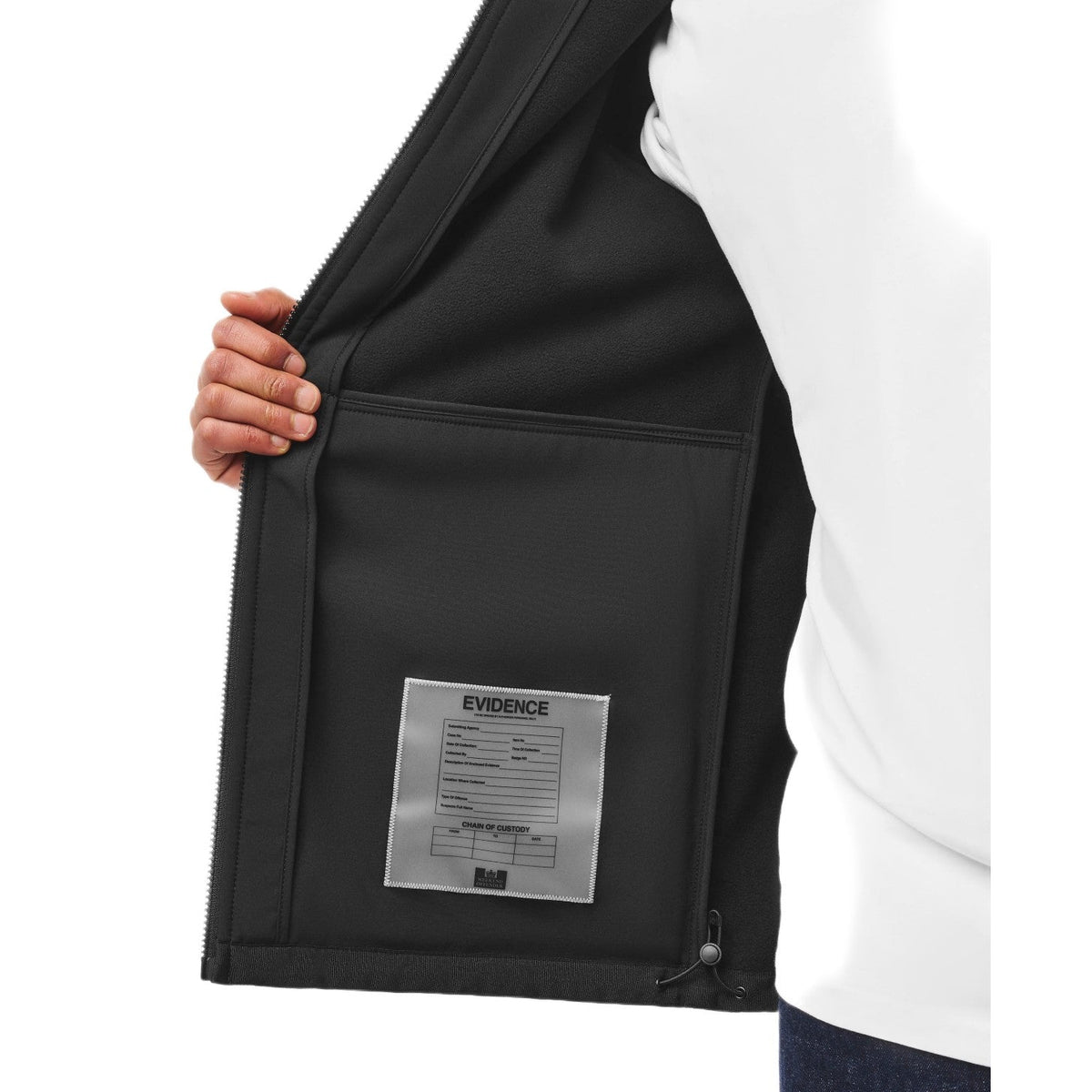 Weekend Offender Stipe Softshell Jacket - Black - Escape Menswear