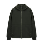 Weekend Offender Stipe Softshell Jacket - Black Forest Green - Escape Menswear