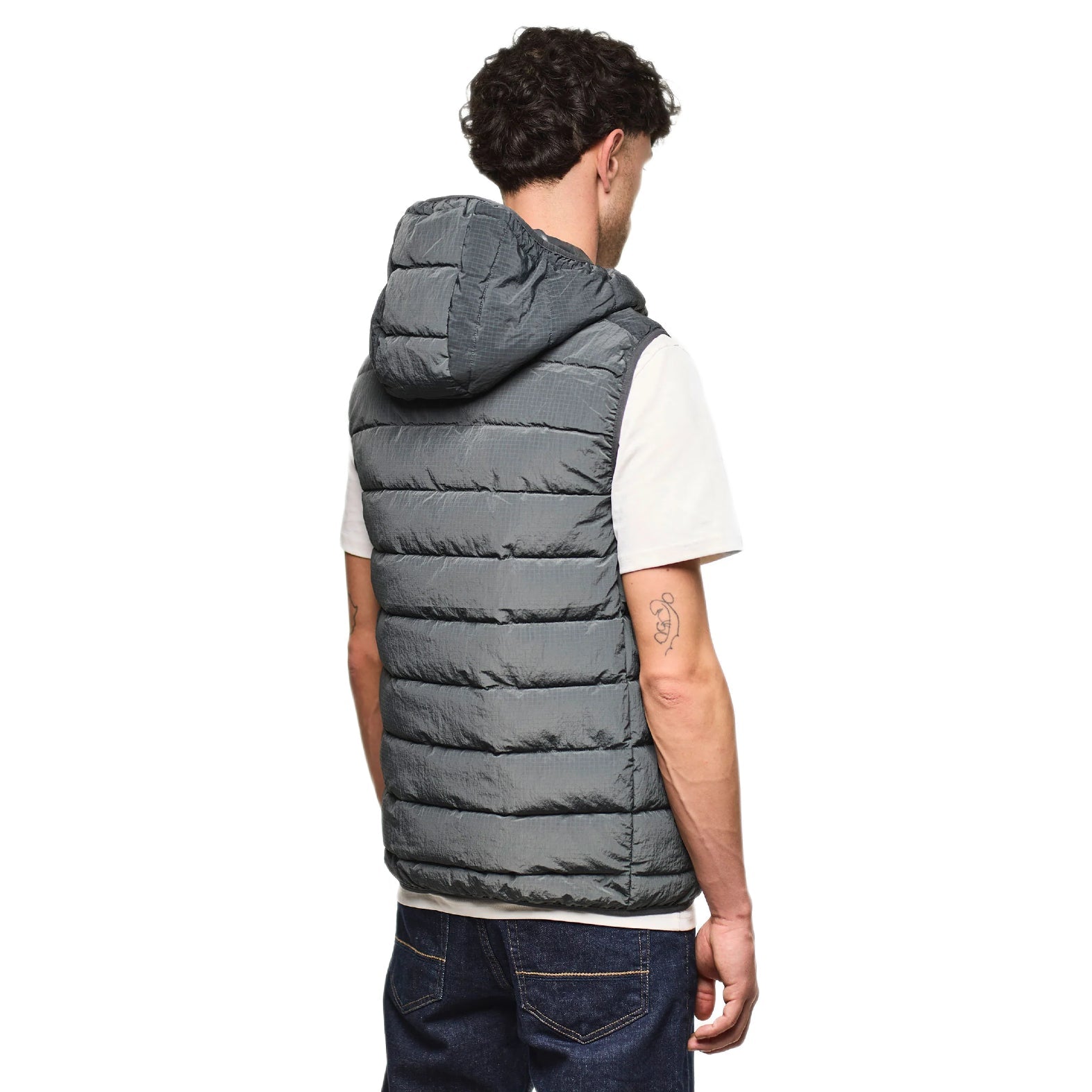 Weekend Offender Toronto Hooded Gilet - Cyclone Grey - Escape Menswear
