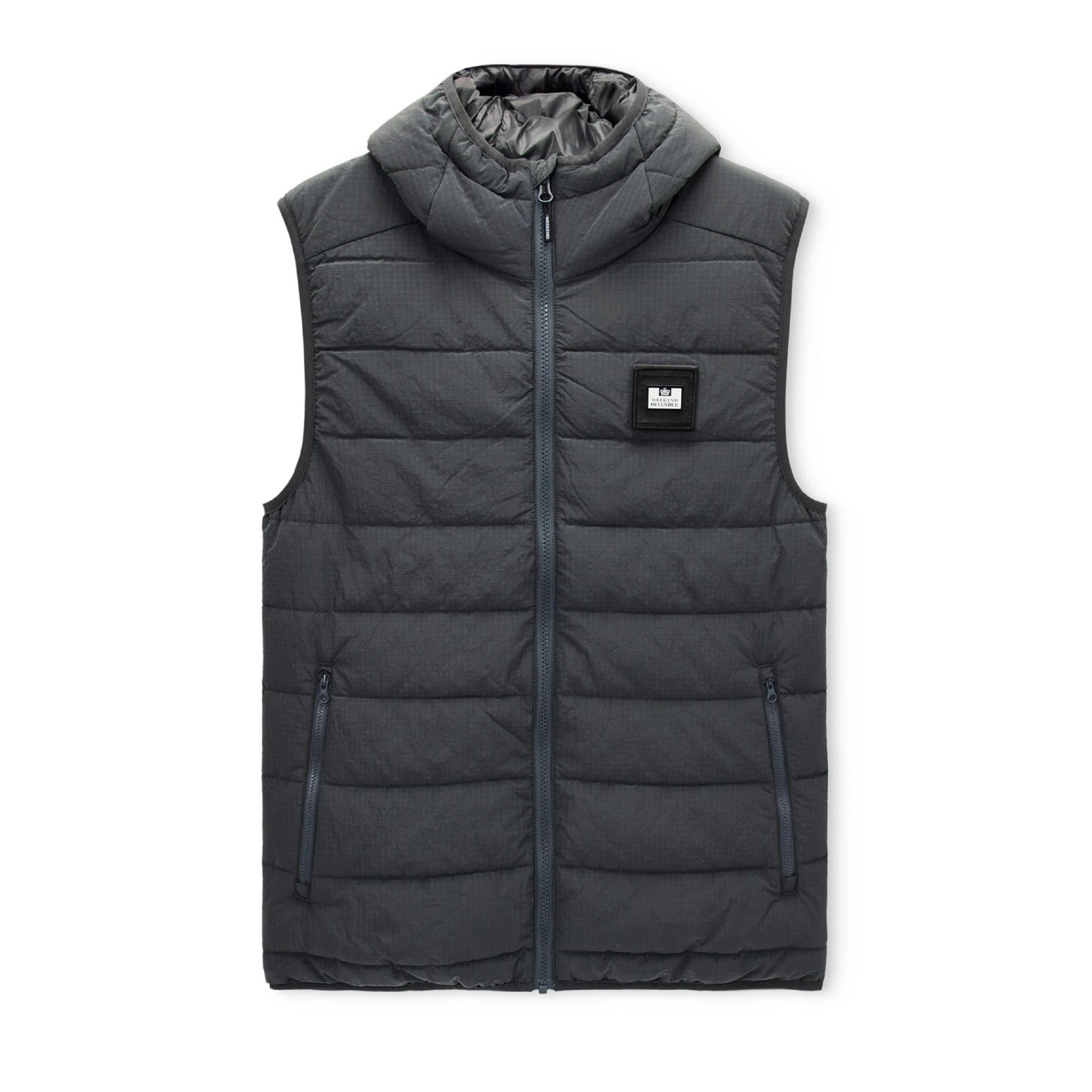 Weekend Offender Toronto Hooded Gilet - Cyclone Grey - Escape Menswear