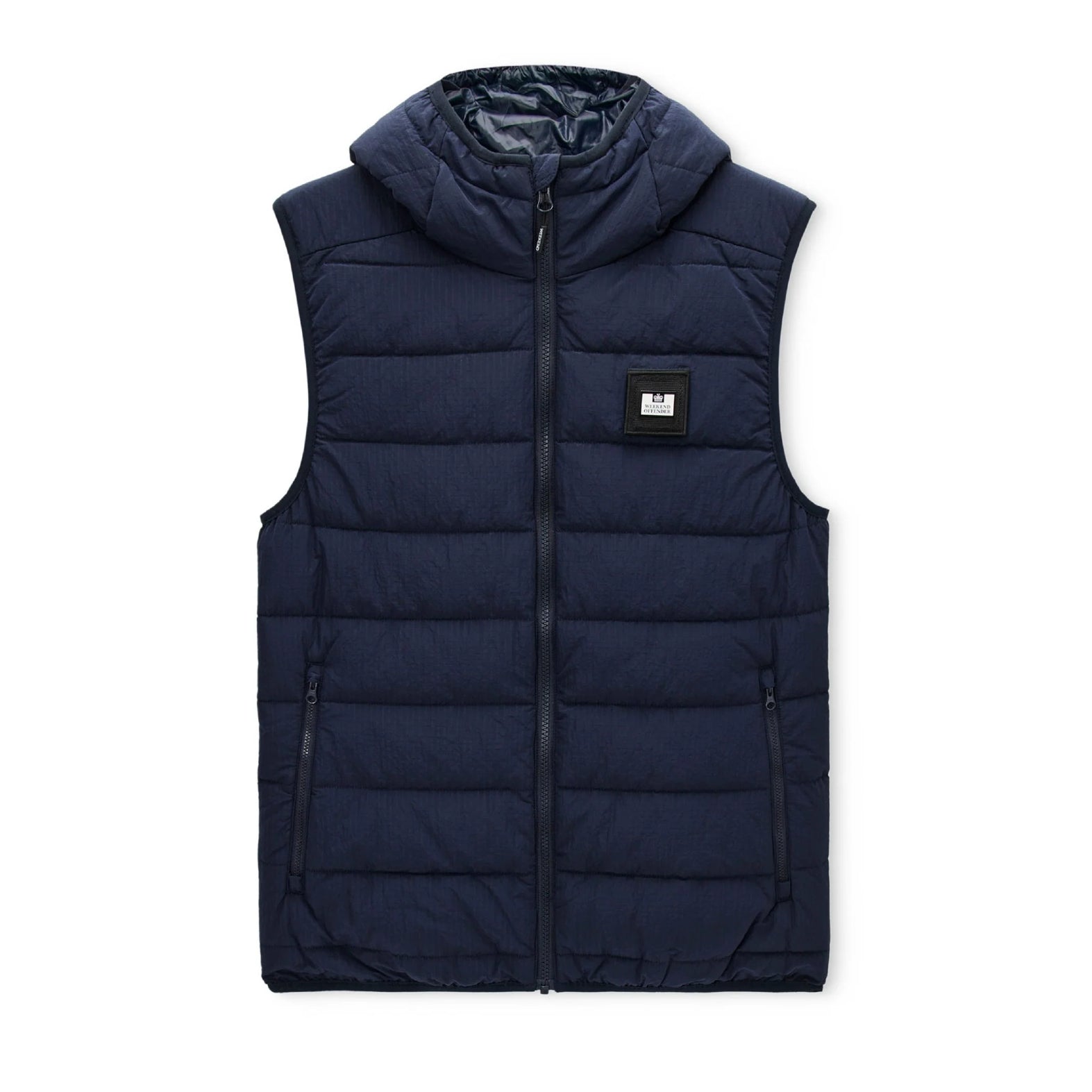 Weekend Offender Toronto Hooded Gilet - Navy - Escape Menswear