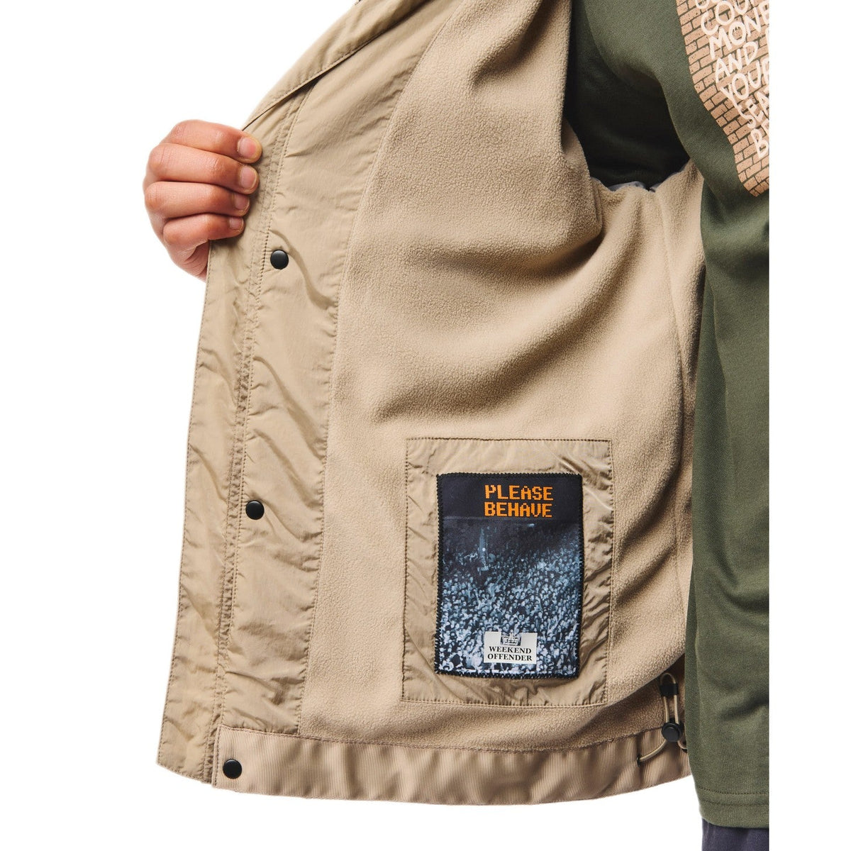 Weekend Offender Tralee Windbreaker Jacket - Rock - Escape Menswear