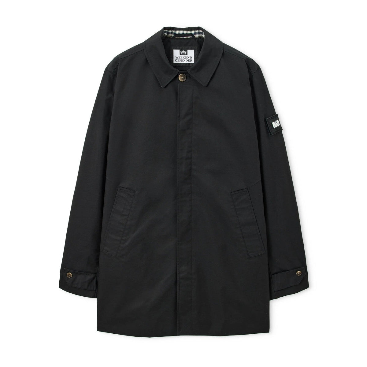 Weekend Offender Whitehouse Mac Jacket - Black - Escape Menswear