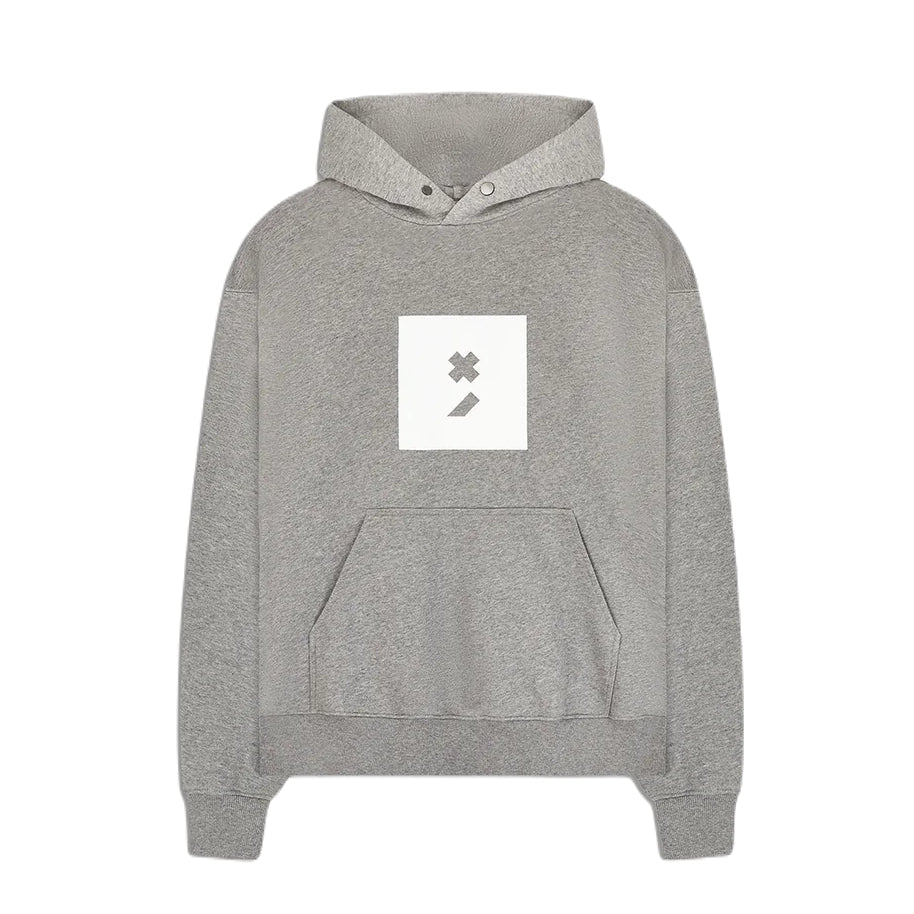 White Noise Box Logo Hoodie - 050 Grey - Escape Menswear