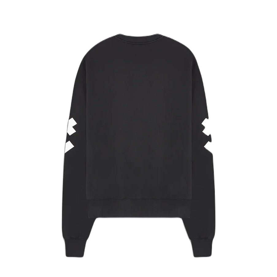 White Noise Chest Logo Sweatshirt - 900 Black - Escape Menswear