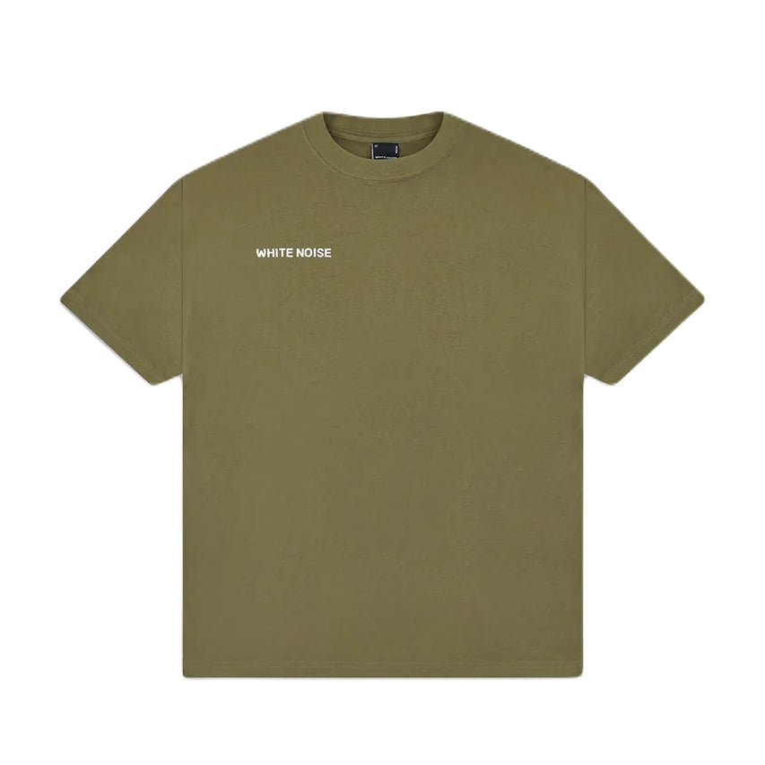 White Noise Graphic T-Shirt - 030 Khaki - Escape Menswear