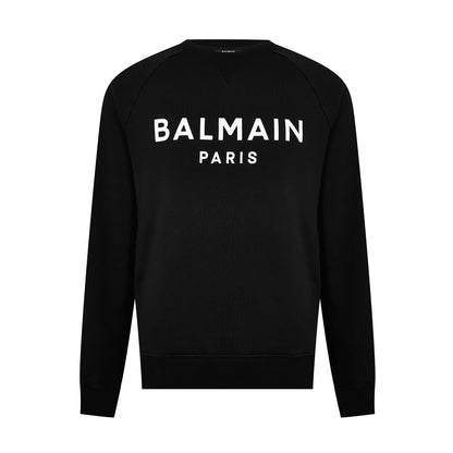 Balmain Paris Logo Crewneck Sweatshirt - EAB Black/Wh - Escape Menswear