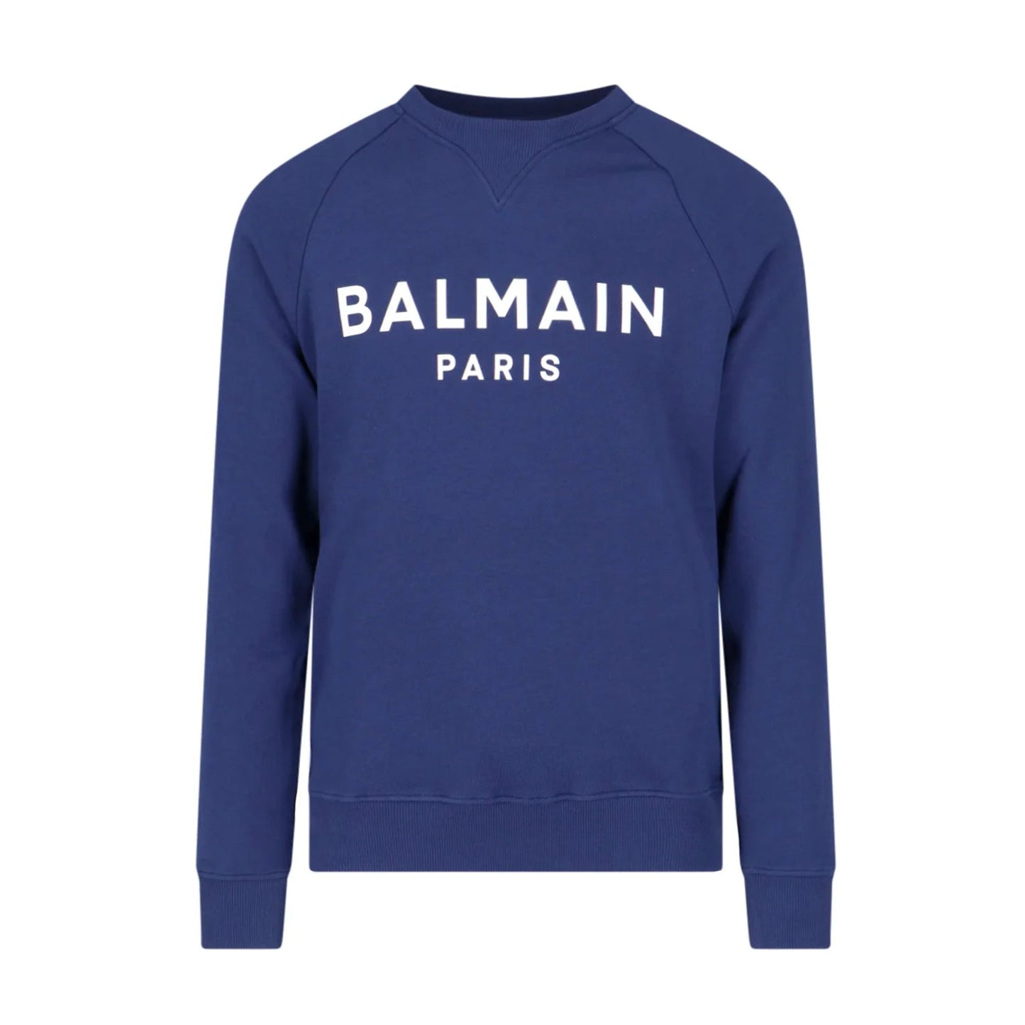 Balmain Paris Logo Crewneck Sweatshirt - SJW Marine/White - Escape Menswear