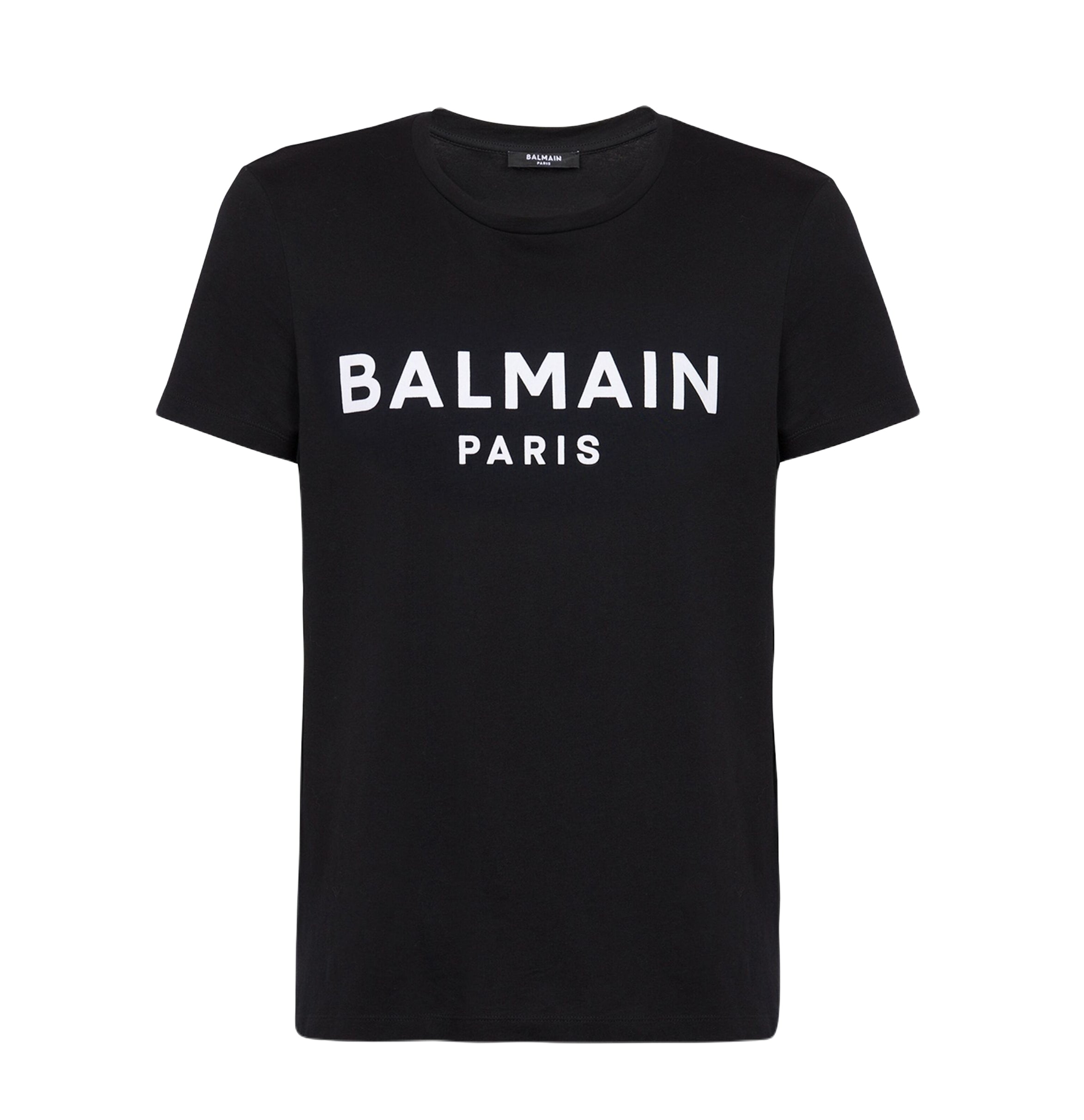 thumbnail image 2 of Balmain Paris Style T-Shirt - Black Graphic Print Short Sleeve - Men's Size L - Gildan 5000 2 of 4