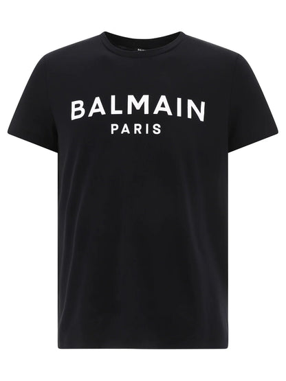 Balmain Paris Logo T-Shirt - EAB Black/White - Escape Menswear