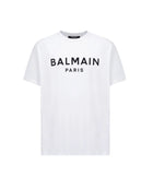 Balmain Paris Logo T-Shirt - GAB White/Black - Escape Menswear
