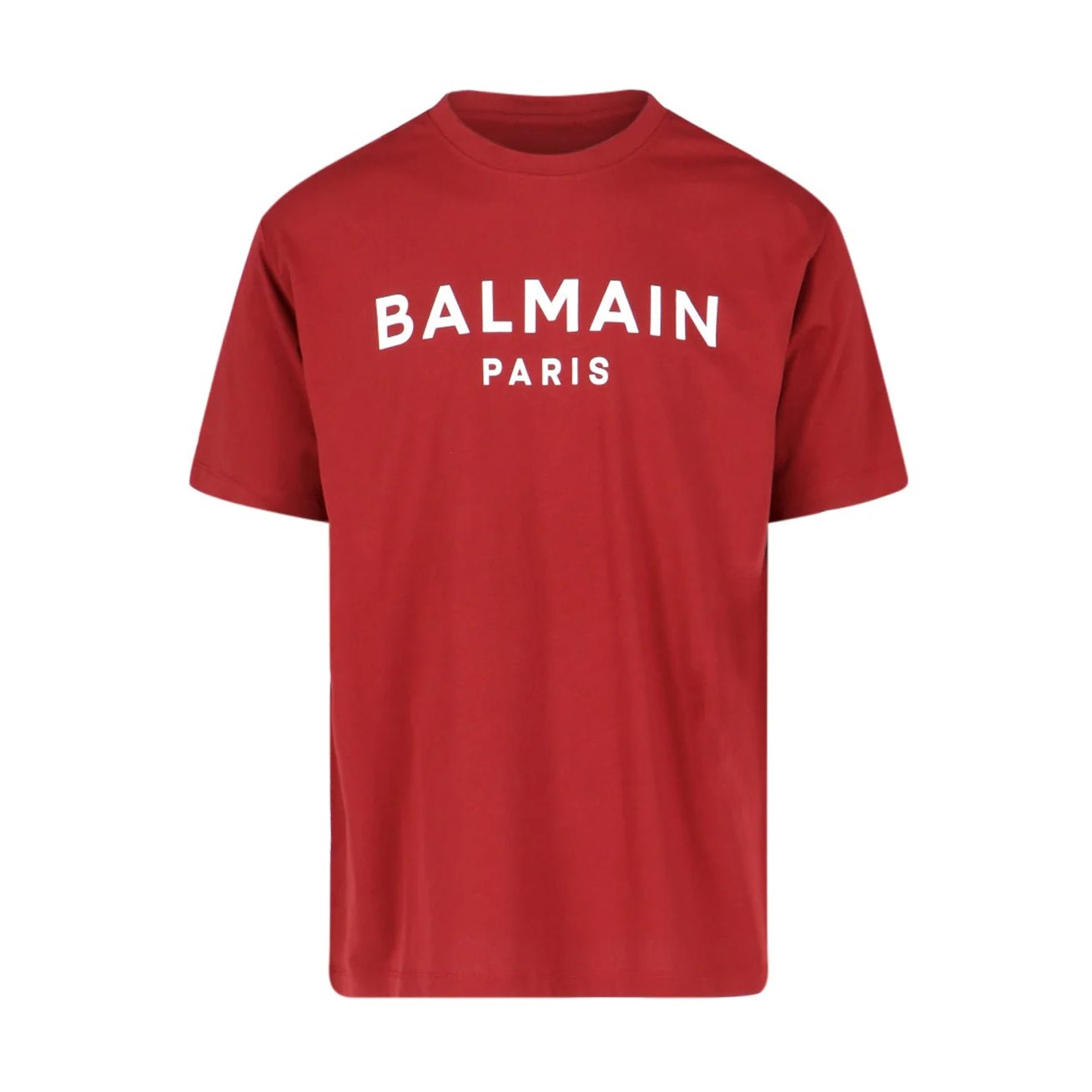 Balmain Paris logo Tsh - MEB Red - Escape Menswear