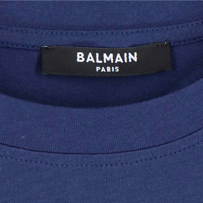 Balmain Paris logo Tsh - SJW Marine/Wh - Escape Menswear