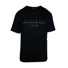 Balmain Textured Logo T-Shirt - EJO Blk/Blk/S - Escape Menswear