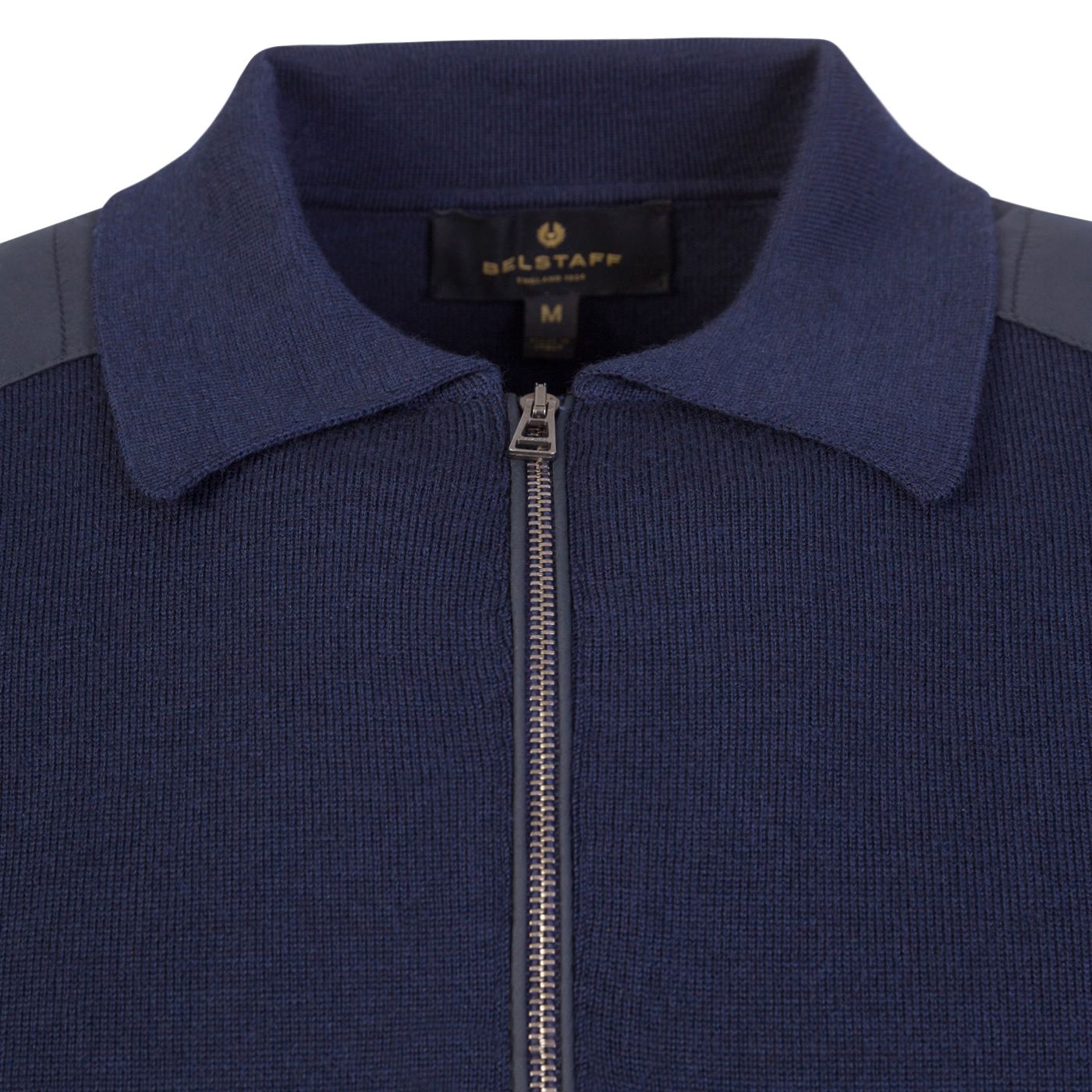Belstaff Kirk Zip Polo Shirt - Washed Navy - Escape Menswear